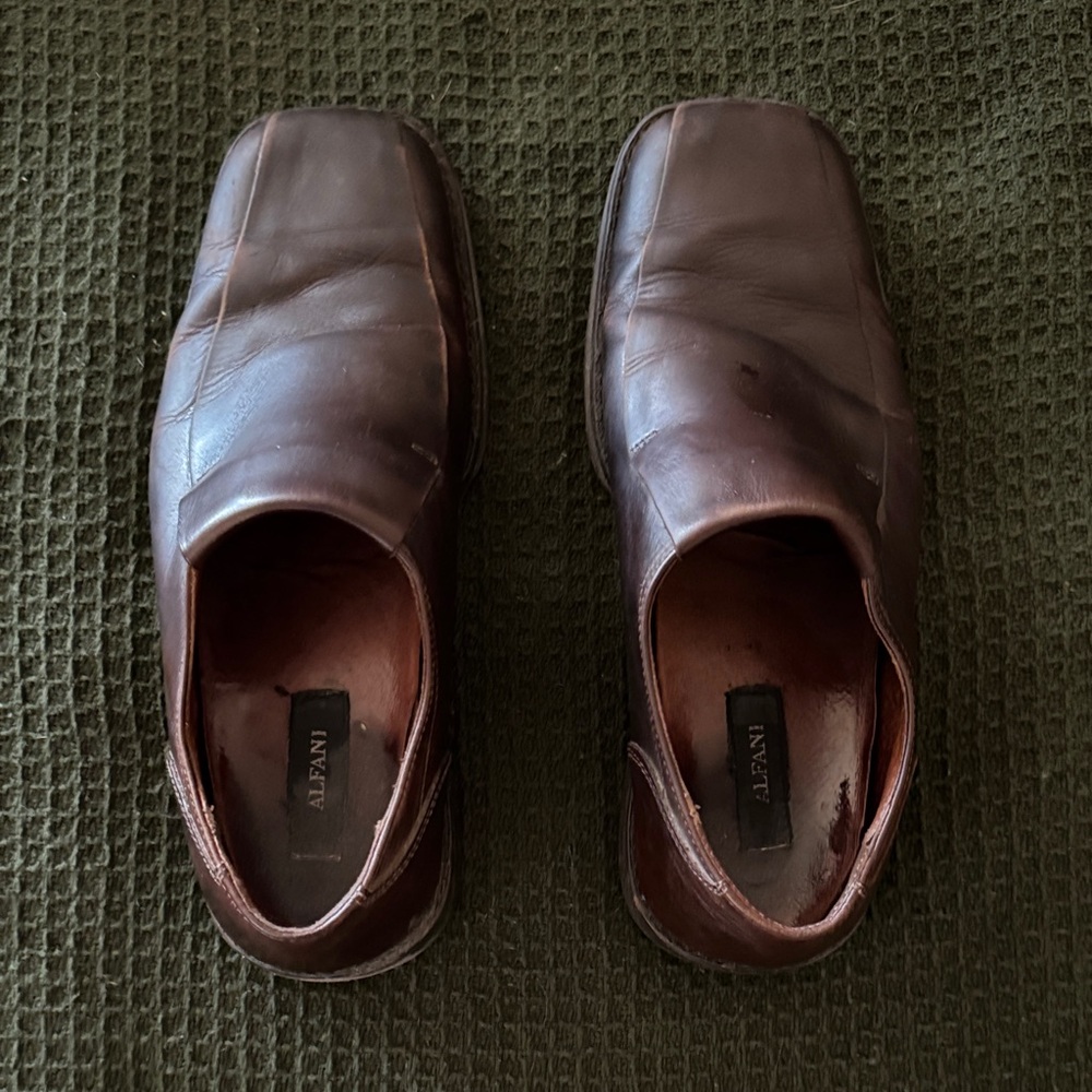 Alfani Men's Brown Leather Loafers
